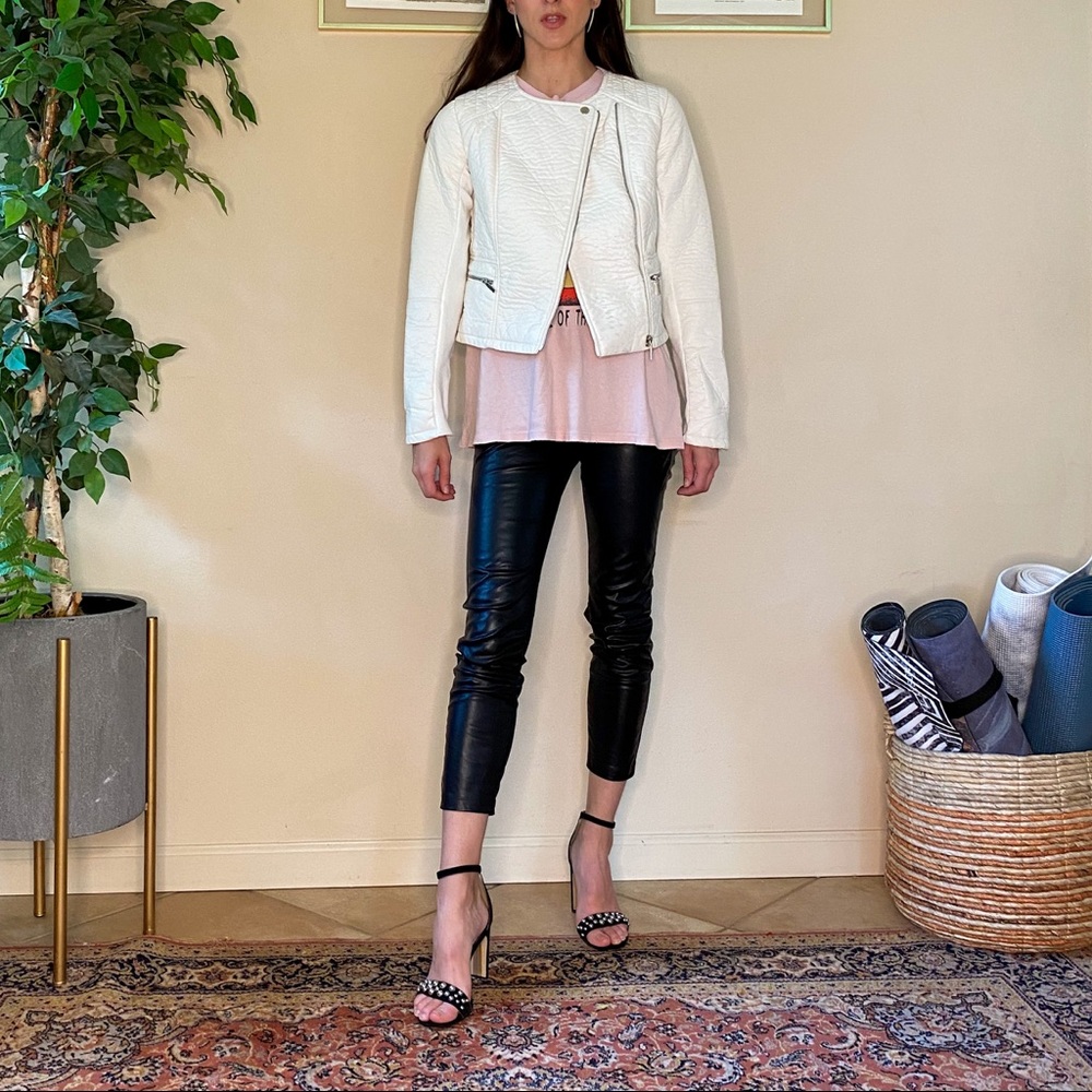 Collection by Bernardo faux leather moto jacket